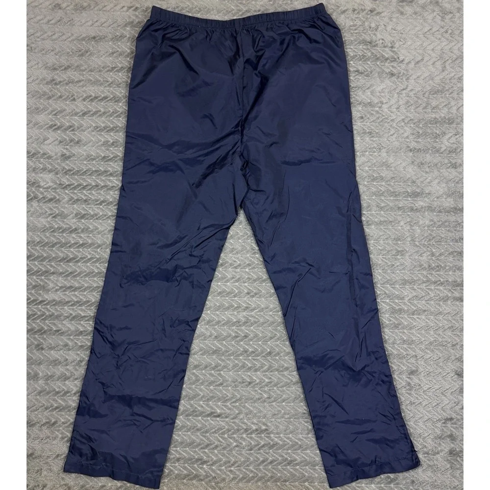 Vtg Adidas Track Pants Men Medium Blue Nylon 80s Lightweight Zipper